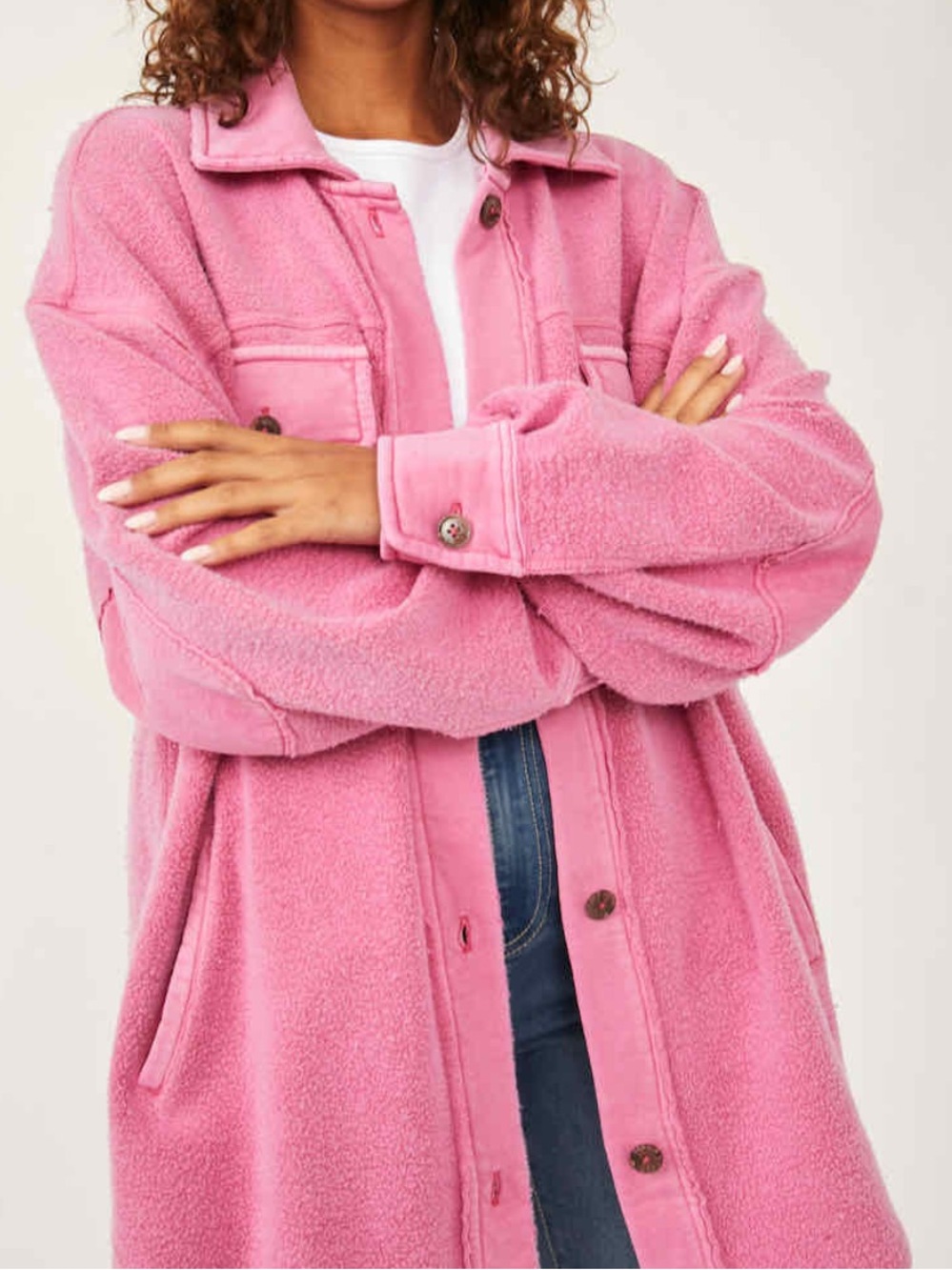 Free People “Ruby Jacket” (Pink) L